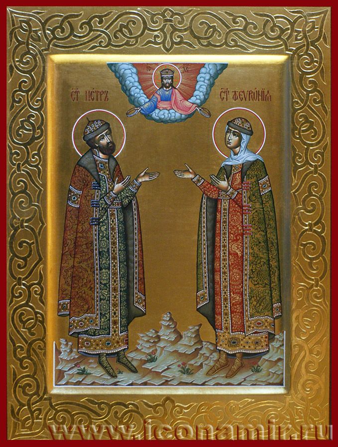 Икона Святые Петр и Феврония Муромские фото, купить, описание