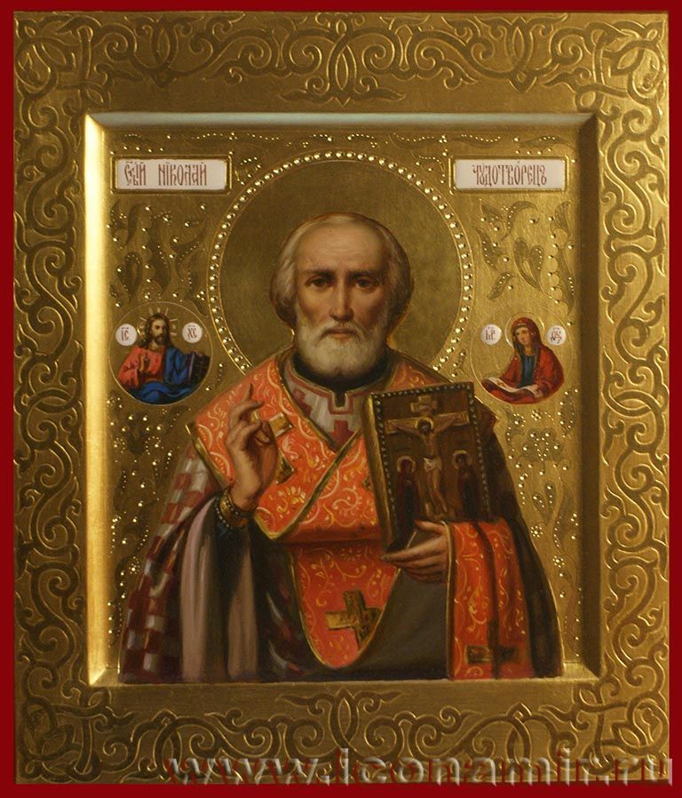 Икона Святой Николай Чудотворец Никейское чудо фото, купить, описание