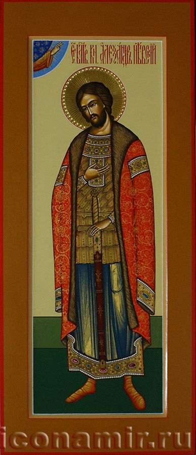 Икона Святой Александр Невский, благоверный князь фото, купить, описание