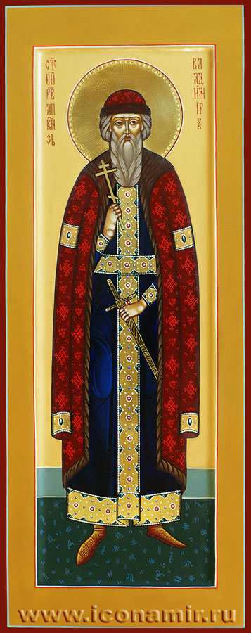 Икона Св. Владимир, равноапостольный князь фото, купить, описание
