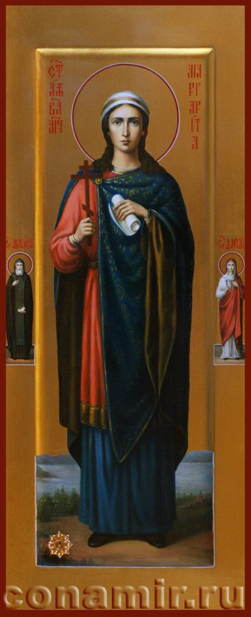 Икона Святая Маргарита Антиохийская, великомученица фото, купить, описание